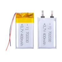 3.7V 400mAh Polymer Lithium LiPo Rechargeable Battery 702030 For Bluetooth headset, beauty instrument, selfie stick, spray, etc - Image 4