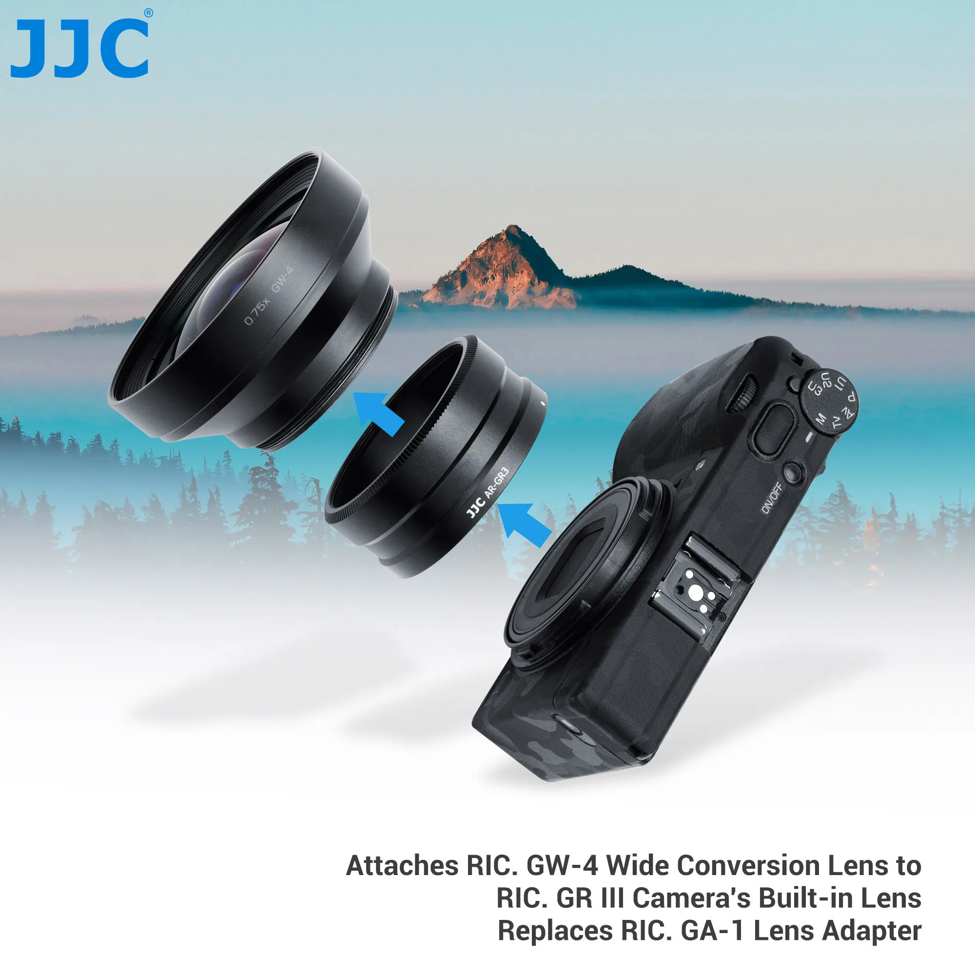 リコーg riiiデジタルカメラ用アダプター,GW-4 21mm変換レンズ用,リコーGA-1レンズアダプターの交換