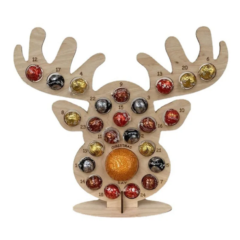 Wooden Chocolate Display Rack Christmas Party Chocolate Rack 24 Days Advent Calendar Creative Wedding Party Candy Supplies