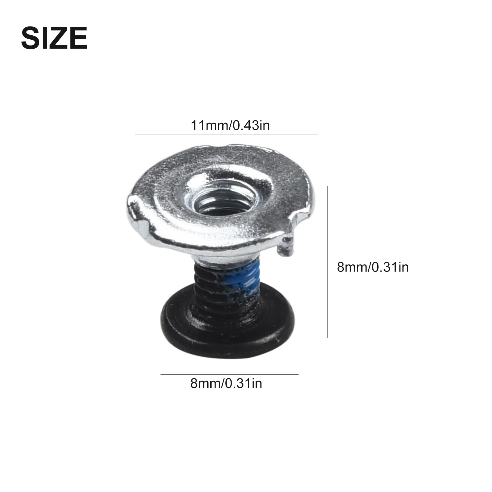 For Skate Shoes Skate Repair Screws Roller Replacement Parts Repair Black Screws Sturdy Construction