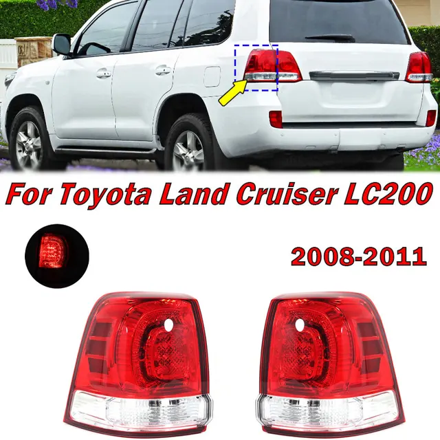 あか 車用リアテールライトアセンブリ、トヨタランドクルーザーLC200