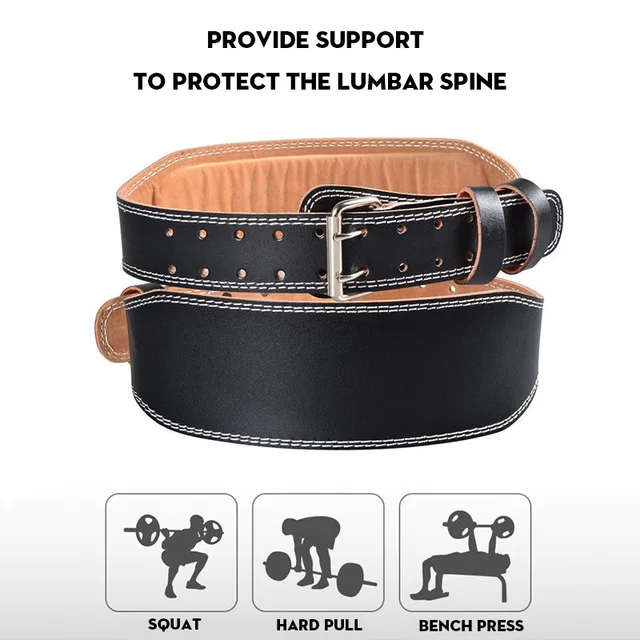 Faux Leather Weightlifting Squat Belt Gym Fitness Barbell Powerlifting Waist Support Protect Gear Training Weight Lifting Belt 2