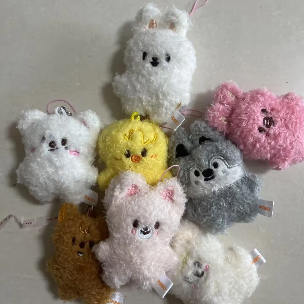 SKZOO Children Cartoon Mini Pendant Plush Toy Keychain FM Wilderness Week Street Children Cartoon Festival Gift