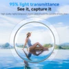 TELESIN Dome Port for DJI Action 5 Pro 4 3 Gopro Hero 13 12 11 10 9 7 6 5 Diving Waterproof Housing with Floating Grip Trigger 3