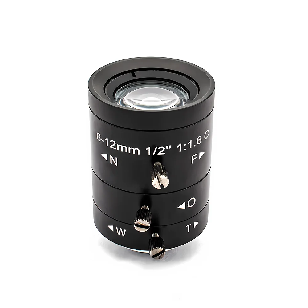 No Distortion Lens 6-12mm High Quality Varifocal Lens C Mount 1/2" Format F1.6 A