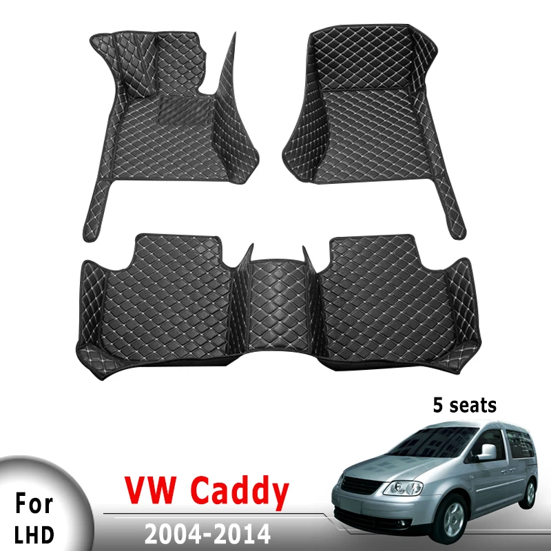 

Car Floor Mats For VW Volkswagen Caddy 2014 2013 2012 2011 2010 2009 2008 2007 2006 2005 2004 (5 Seats) Carpets Auto Accessories
