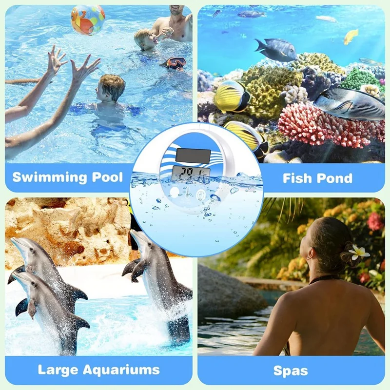 JB-Floating Pool Thermometer, Swimming Pool Thermometer, Solar Swimming Water Thermometer