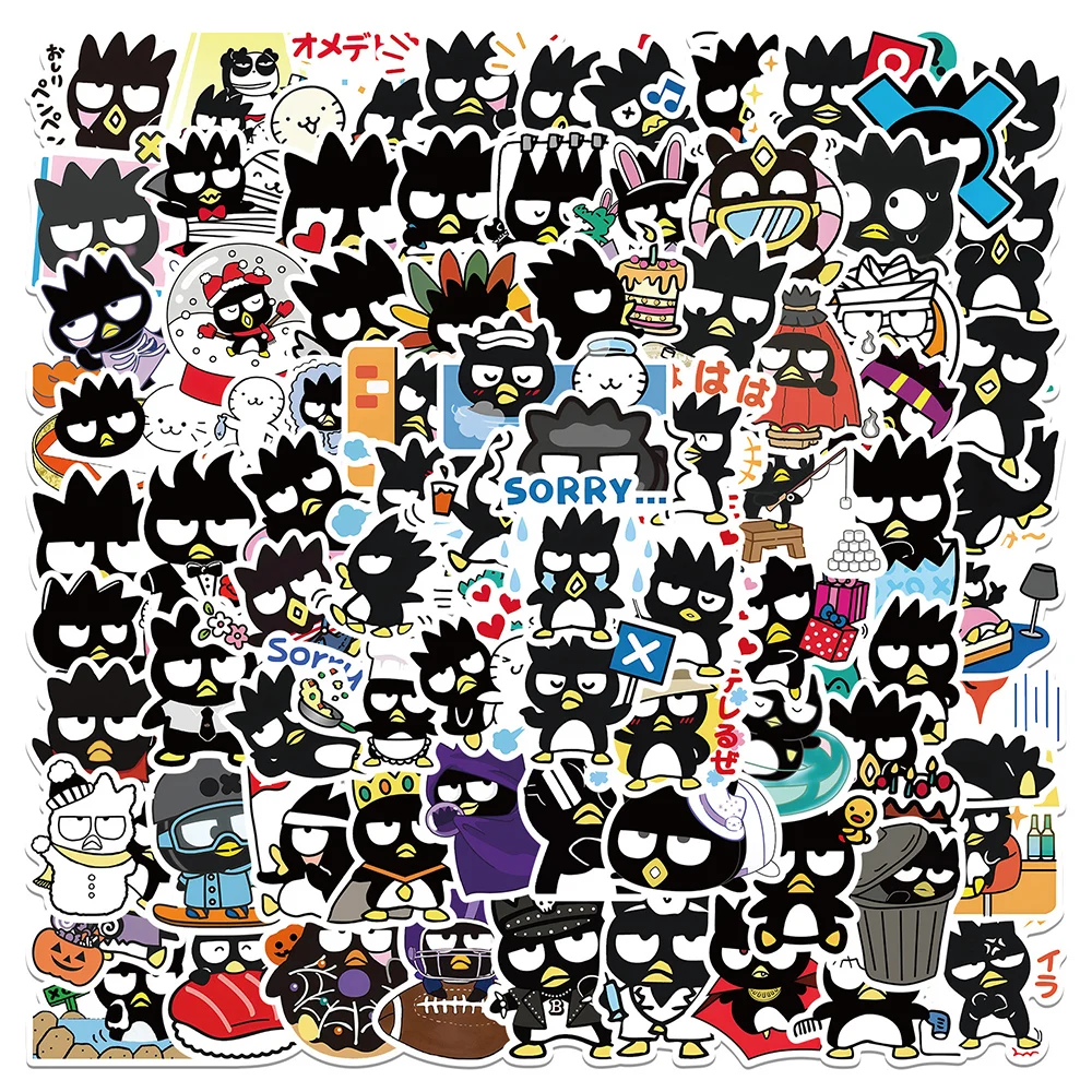 10/30/50/100pcs Bad Badtz Maru Cartoon Stickers Sanrio Anime Sticker Diary Scrapbooking Laptop Skateboard Car Kid Decal Toy Gift 100pcs american small animals stickers notebook laptop car sticker stationery scrapbooking phone skateboard kids toys gadgets