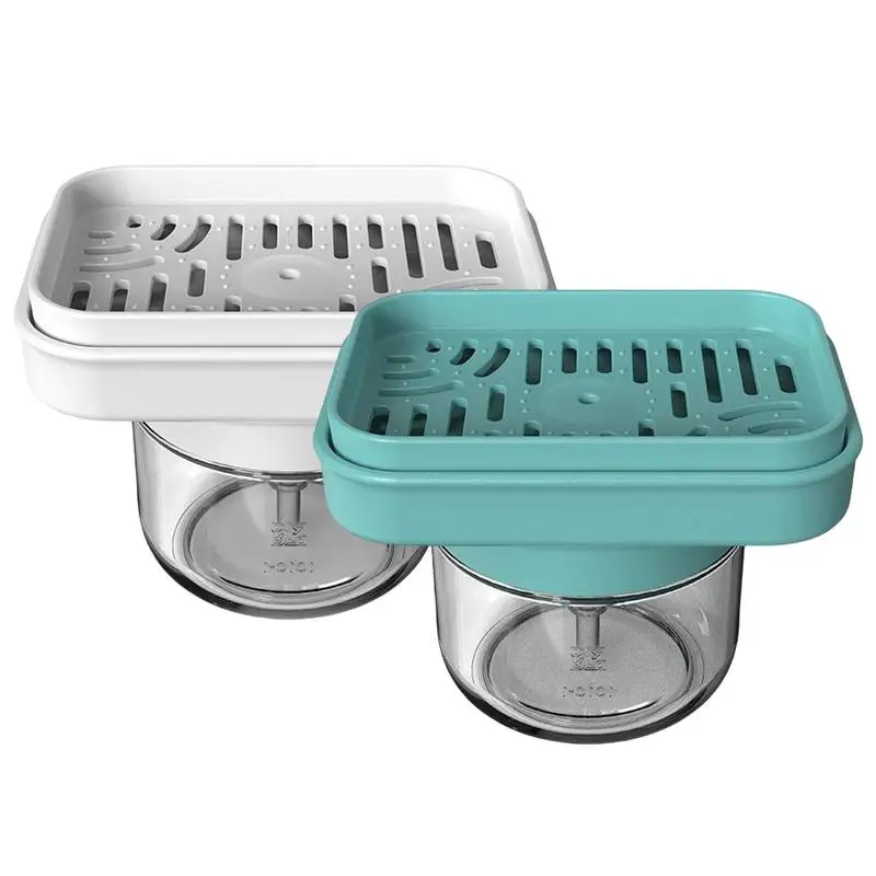 

Soap Dispenser with Sponge Holder Cleaning Liquid Pump Dispenser Manual Press Liquid Soap Home Bathroom Kitchen Accessories