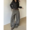 American Vintage 2000s Style High Waist Camel Jeans Pants Spring Fashion Women's Baggy Y2K Wide Leg Denim Trouser Female Clothes 1