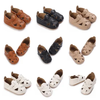 Scarpe da passeggio con suola morbida antiscivolo per bambini primaverili ed estivi per 0-18 mesi sandali traspiranti vuoti per bambini 1