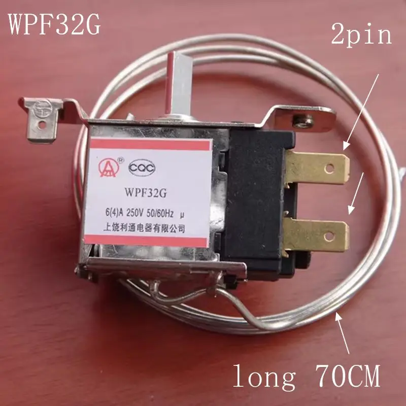 WPF32G 2Pin Refrigerator Thermostat Household Metal Temperature Controller Accessories