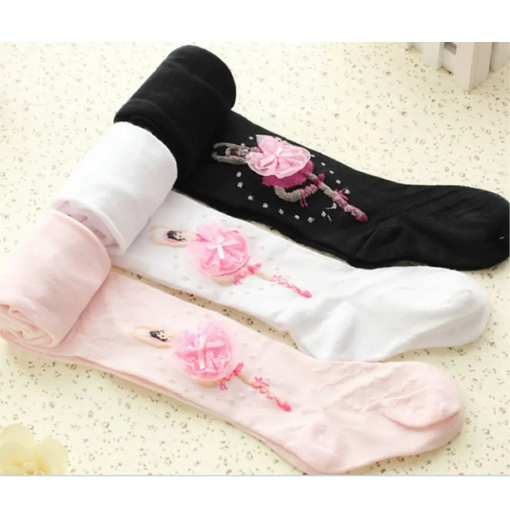 new girls stockings pantyhose ballet tight kids girls tights cute dance lace girl velvet magic 3-10 years dancing tights