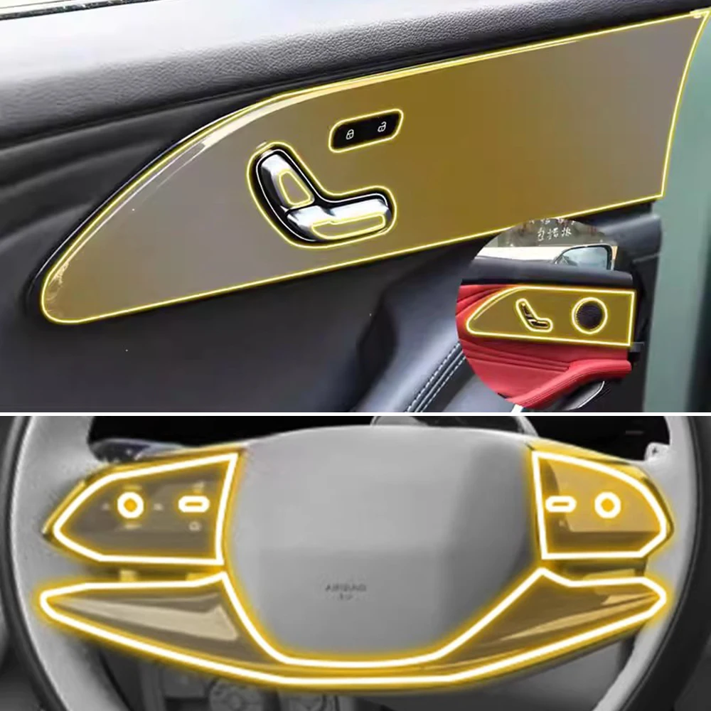 CHERY OMODA C9 2025 2026 기어 패널 GPS 내비게이션 센터 콘솔 PPF 인테리어 액세서리용 사전 절단 투명 TPU 필름