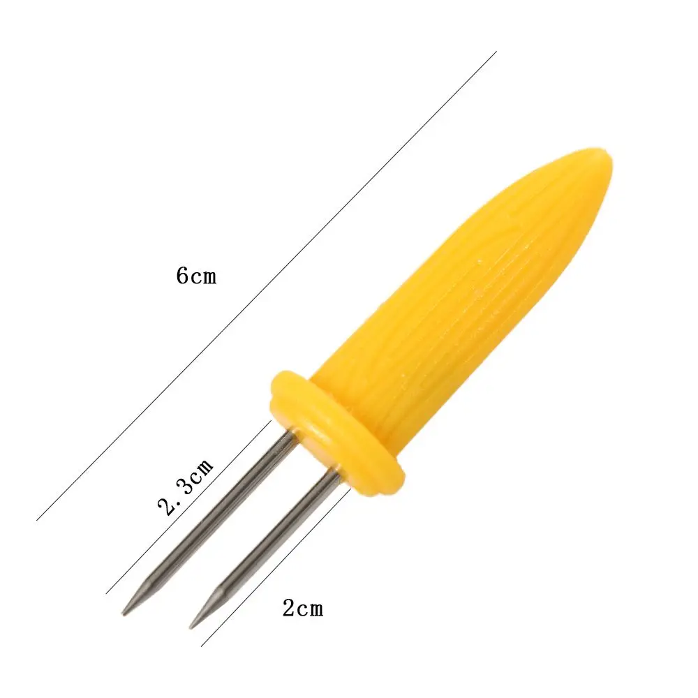 Picnic Plastic BBQ Supplies Fruit Forks Corn On the Cob Kitchen Gadget Home Corn Skewer Holder Grilling Fork BBQ Prong Set