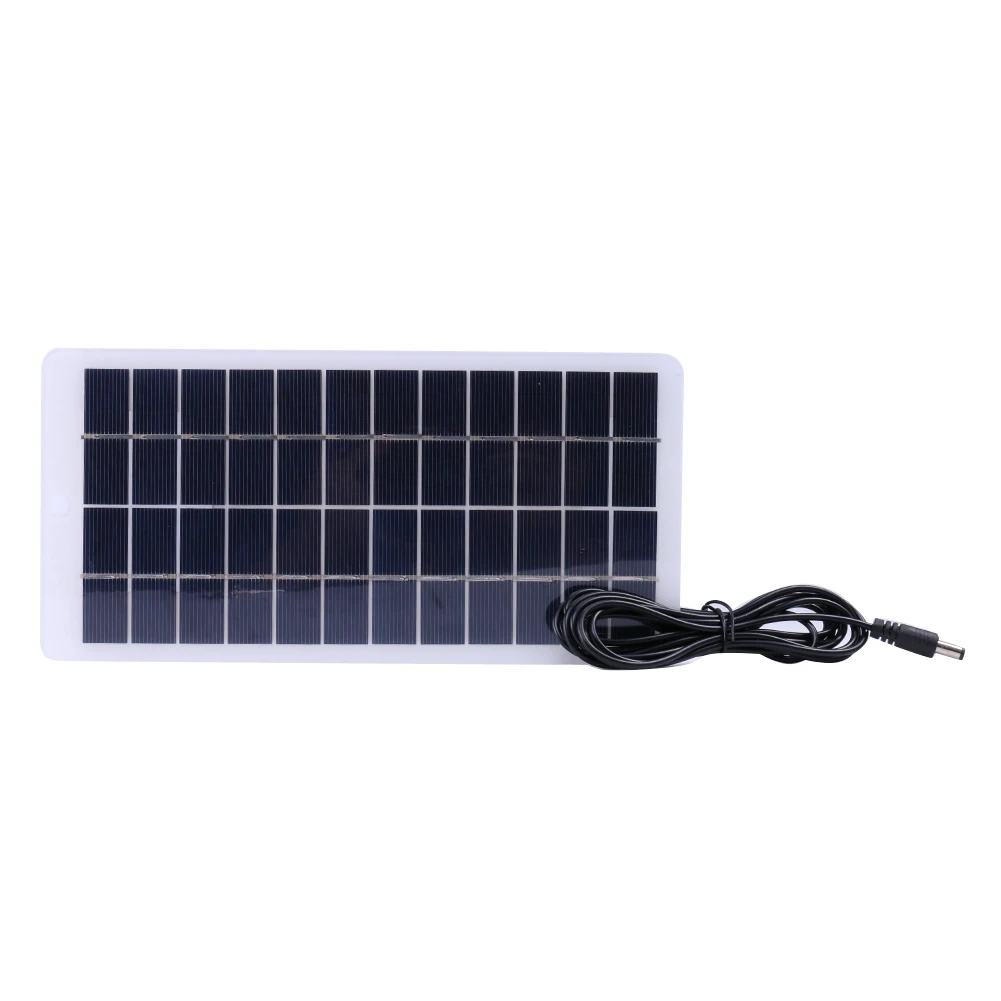 12V Solar Charger Polysilicon 10W Emergency Solar Charger EVA Laminated Emergency Solar Panel for Monitoring Camera/Mobile Phone