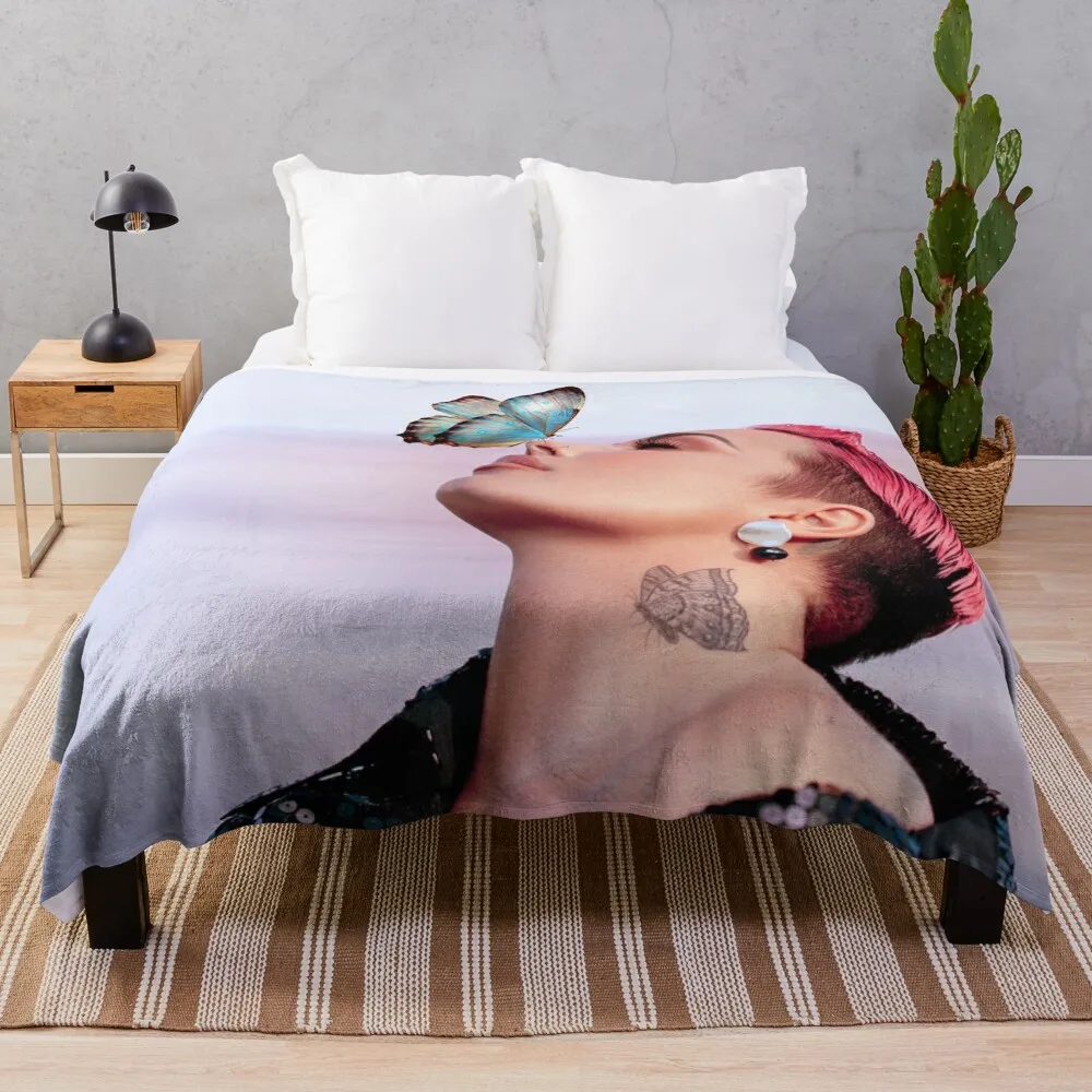 

Demi Lovato - now i'm free to fly away (martinzstore) Throw Blanket valentine gift ideas anime wednesday Plush Blankets