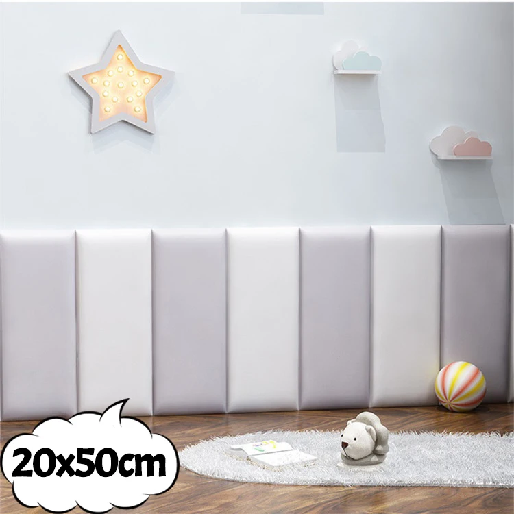 3D Wall Stickers Self-adhesive Thicken Tatami Anti-collision Soft Back Wall Mat Anti-bump Living Room Background Pad Decor
