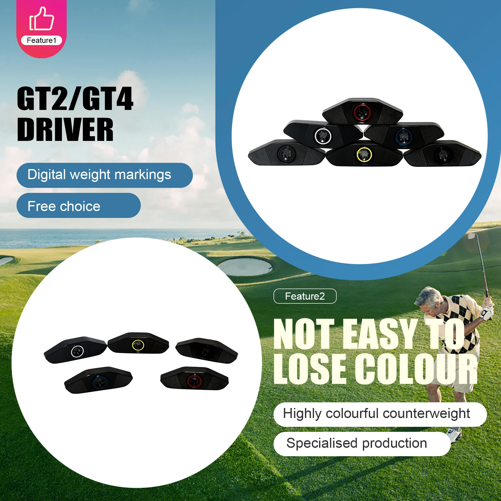 Golf Club Head Weight for Titleist GT2/GT4 Driver /GT2 Fairway Wood - Enhanced Performance/Precision 5