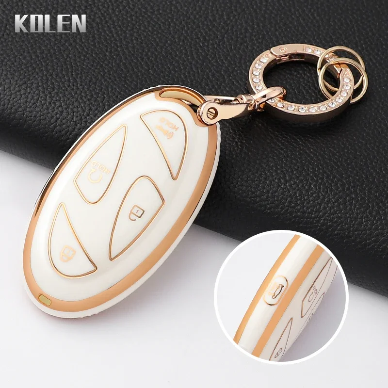 Fashion TPU Car Remote Key Case Cover with Keychain Fob Accessories