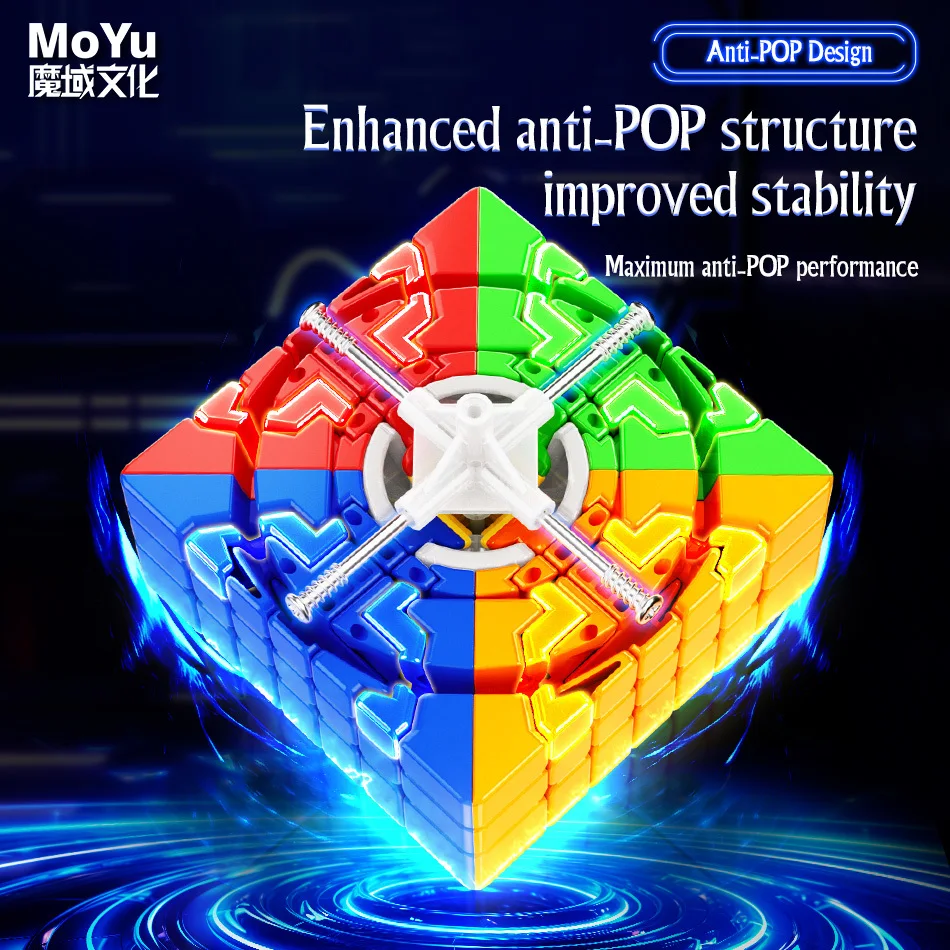 [ECube] MOYU MeiLong 7 V2 7x7x7 자기 매직 스피드 큐브 스티커가 없는 전문 Fidget Toys MoYu MeiLong 6 Cubo Magico