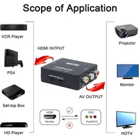 HDMI To RCA Converter with USB Cable HD 1080p Video Audio Converter HDMI To AV Converter for TV VHS VCR DVD Laptop PC HDTV PS3 - Image 5