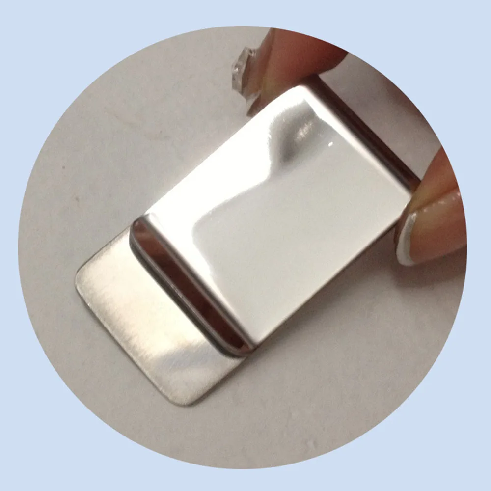Glossy Men Money Clip Slim Cash Clip Stainless Steel ID Card Folder Protable Wallet Mini Metal Bill Clamp Male Mini Purse credit card holder,id card holder,metal money clip