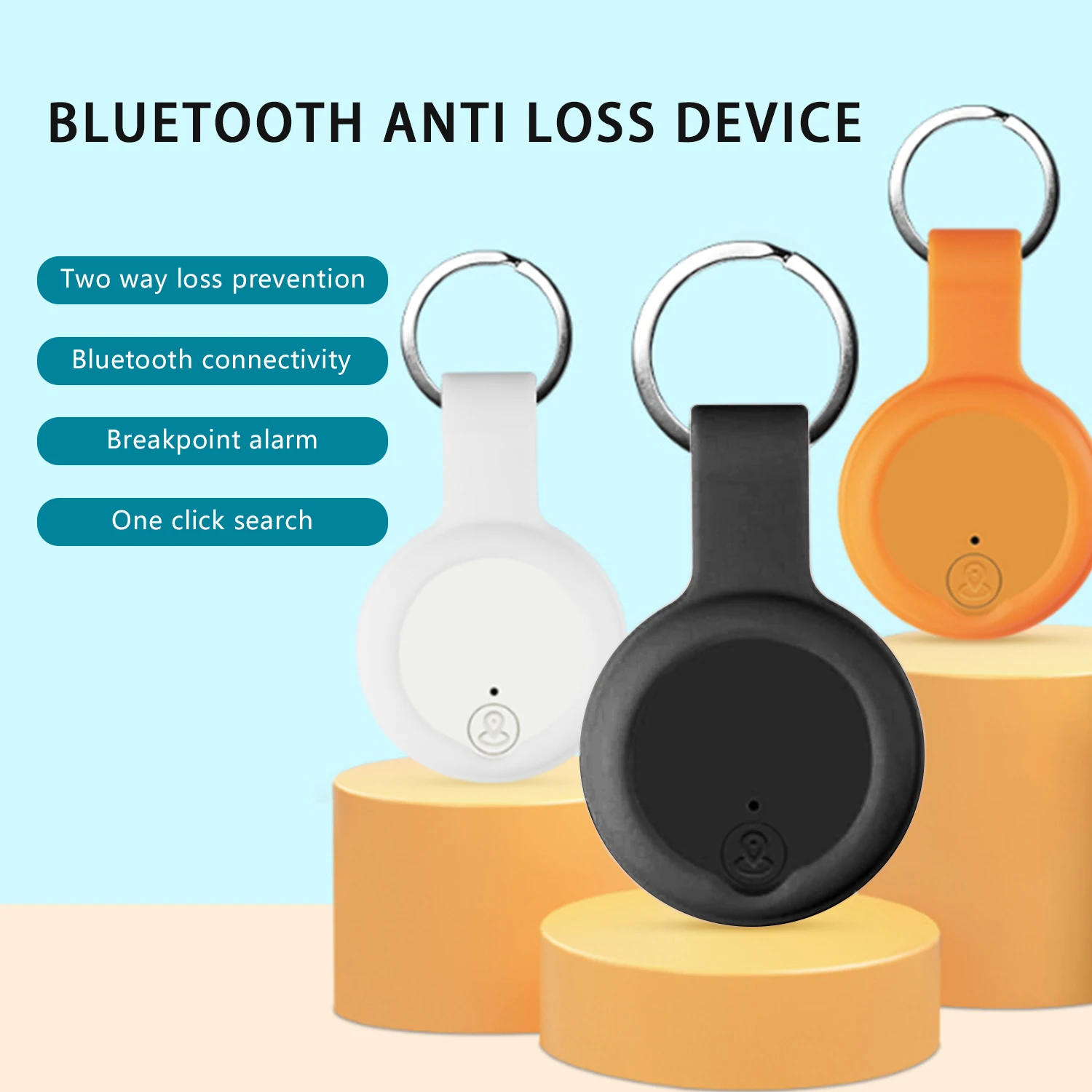 3 pieces bluetooth 5.0 locator item tracker mini locator suitable for Tracking Smart Anti-loss Device Cat Dog Locator