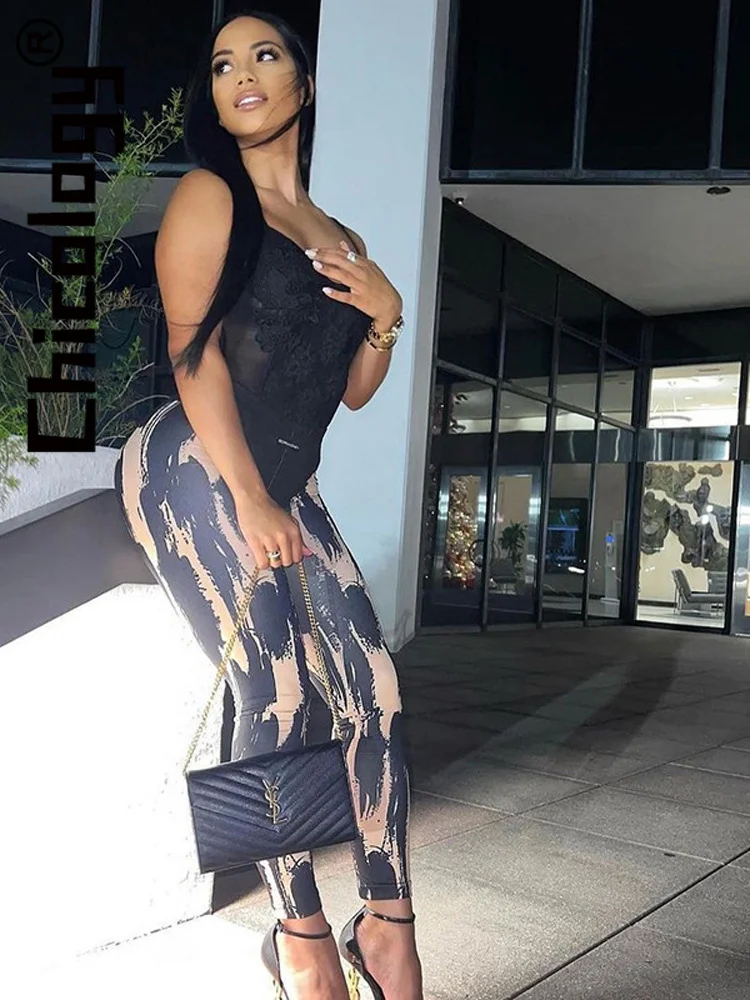 

Chicology 2022 Women Stripe Printed Silm Pants High Waist Sexy Party Club Y2K Sweatpants Streetwear Summer Sport Leggings