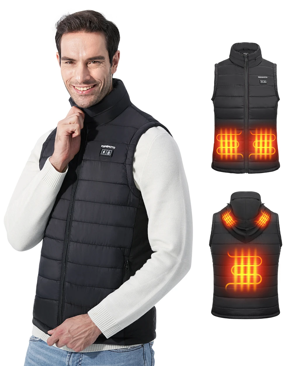 Gilet chauffant Veste Chauffante USB avec batterie Veste