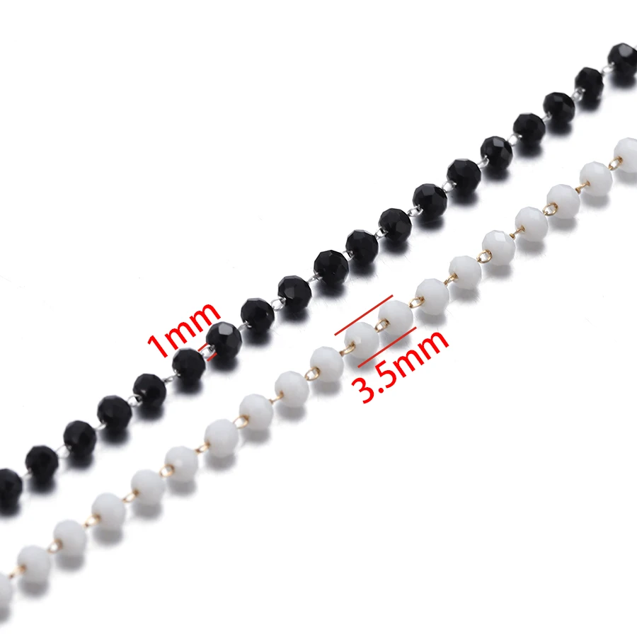 2 Meter lange handgefertigte Perlenketten aus Edelstahl für die Herstellung von DIY-Halsketten, Schmuckzubehör, Armbändern, handgefertigte, handgefertigte Körperketten