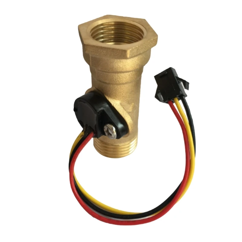 

G1/2" Male Thread Brass Water Flow Sensor Switch Hall Effect Liquid Flowmeter Fluidmeter Counter 1-25L/Min- Drop Shipping