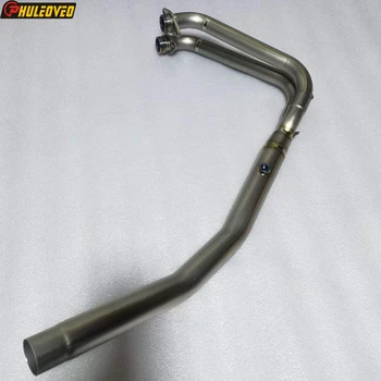 Handmade Titanium Alloy Ninja 400 Motorcycle Exhaust Header Muffler Mid Link Pipe with Titanium Shield for Kawasaki Ninja 400