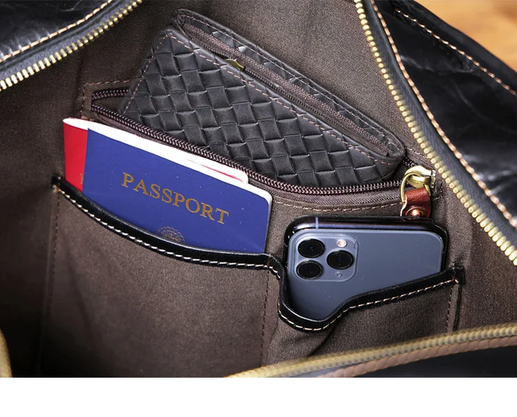 PNDME Modedesigner handgemachte pflanzlich gegerbte Rindsleder Männer Frauen Aktentasche Business echtes Luxus Leder Laptop Handtasche – Detail 20