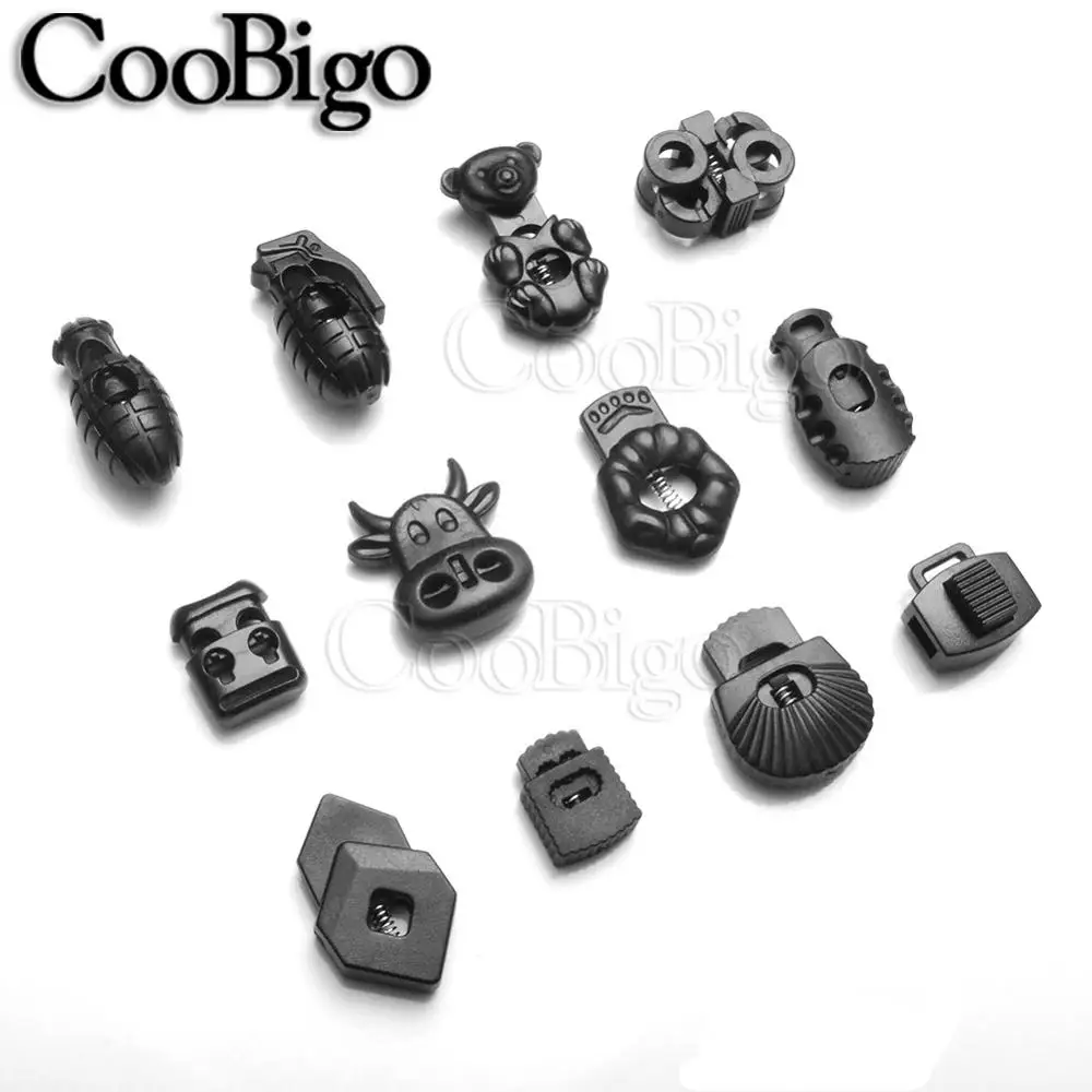 12pcs Cord Lock Stopper Toggle Clip Rope Clamp Clasp Paracord