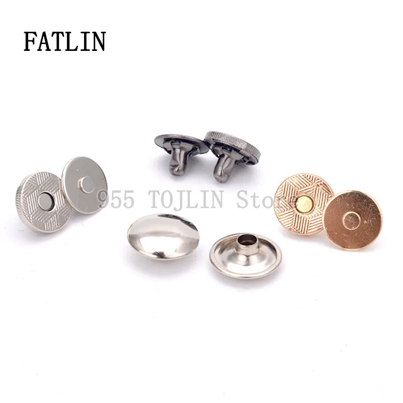 10Sets Double-sided rivet thin strong magnetic handbag snap buttons diy Accessories Wallet buckle Clothes button 10mm 4