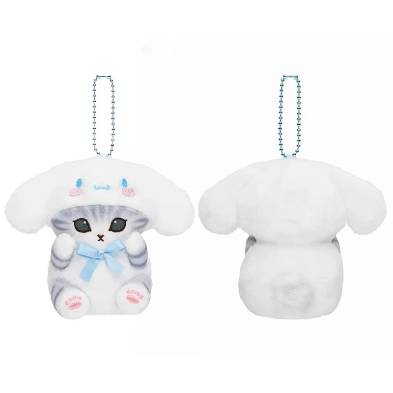 thumbnail image 1 of Nuevo llavero de peluche Kawaii Mofusand Cross-Dressing Sanrio Hello Kitty Kuromi, colgante de mochila de muñeco de peluche de anime de 10-12 cm, 1 of 5