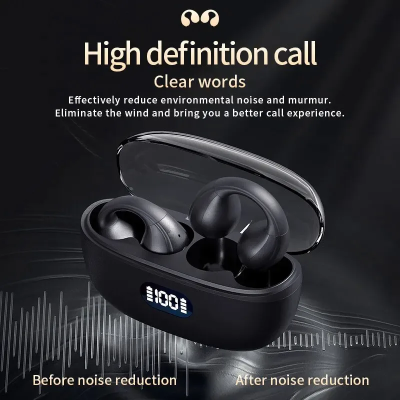

Wireless Bluetooth Earphones Headphones Outdoor Sports Headset 5.3 With Charging Bin Display Touch Control Earbuds for Muisc