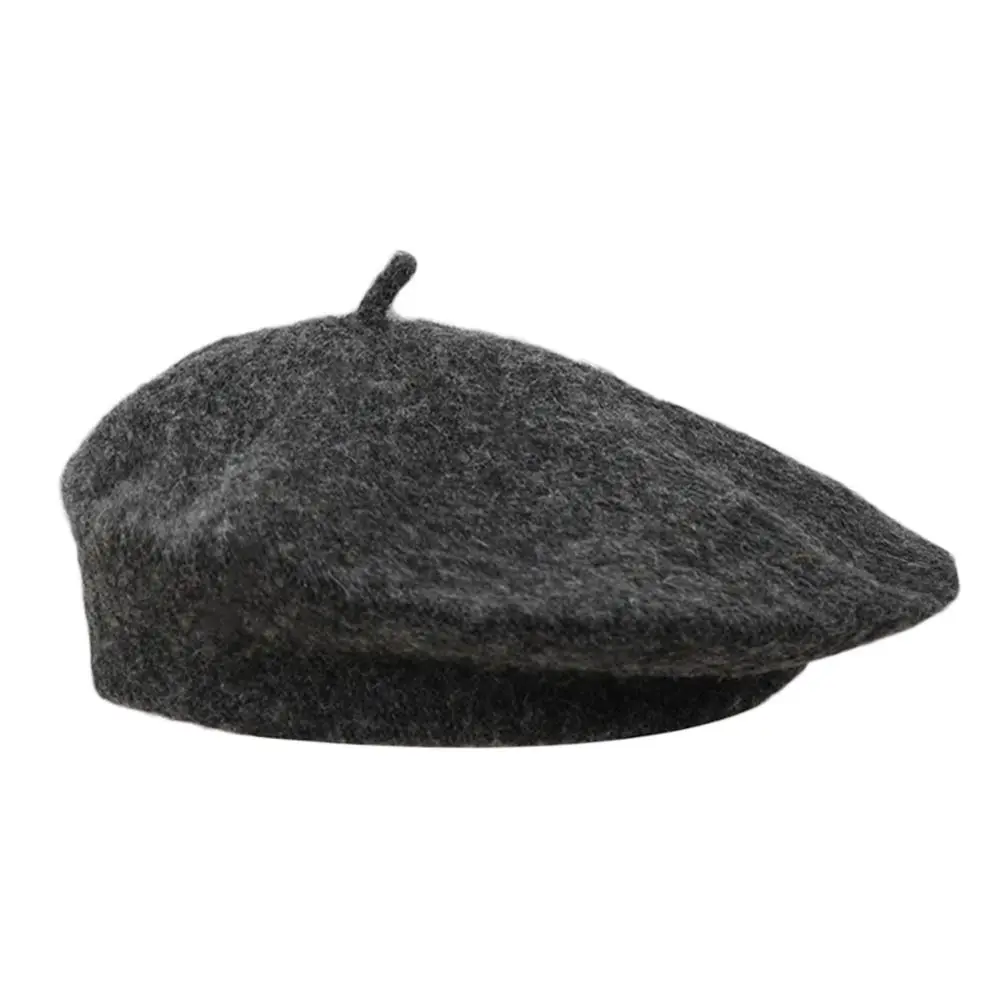 Herbst Winter Warme Wolle Baskenmütze Einfarbig Elegante Plain Cap Retro Alle Abgestimmt Französisch Künstler Hut Dame – Detail 11