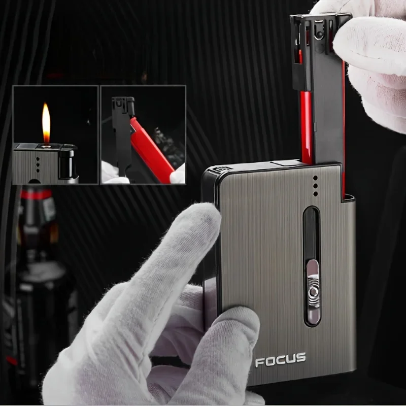 Elegant Portable Metal Cigarette Case - Holds 10 King Size Cigarettes, Heartfelt Gift