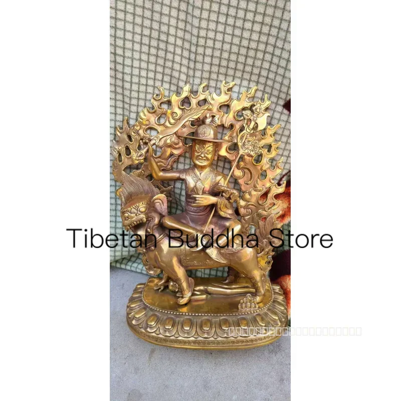 

36cm Old Tibetan Buddhism Temple brass Dorje Shugden Buddha statue Sculpture