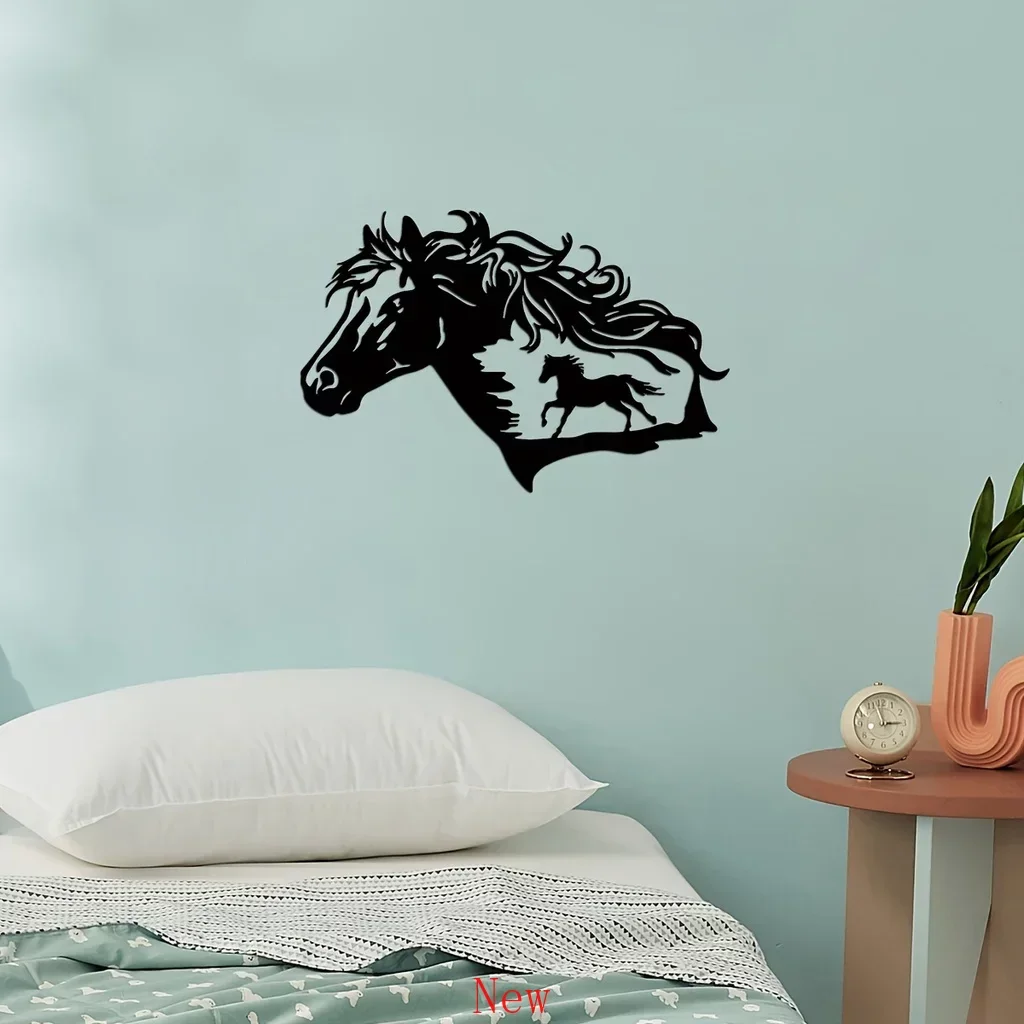 

Promotion Horse Home Decor Metal Wall Hanging Decor Modern Living Room Bedroom Decor Sticker Mural Metal Iron Wall Hanging Deco