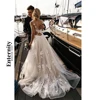 Customized Wedding Dresses Elegant Sleeveless Womens Dresses Floral Lace Applique Backless Bride Dresses Vestidos Para Mujer 1