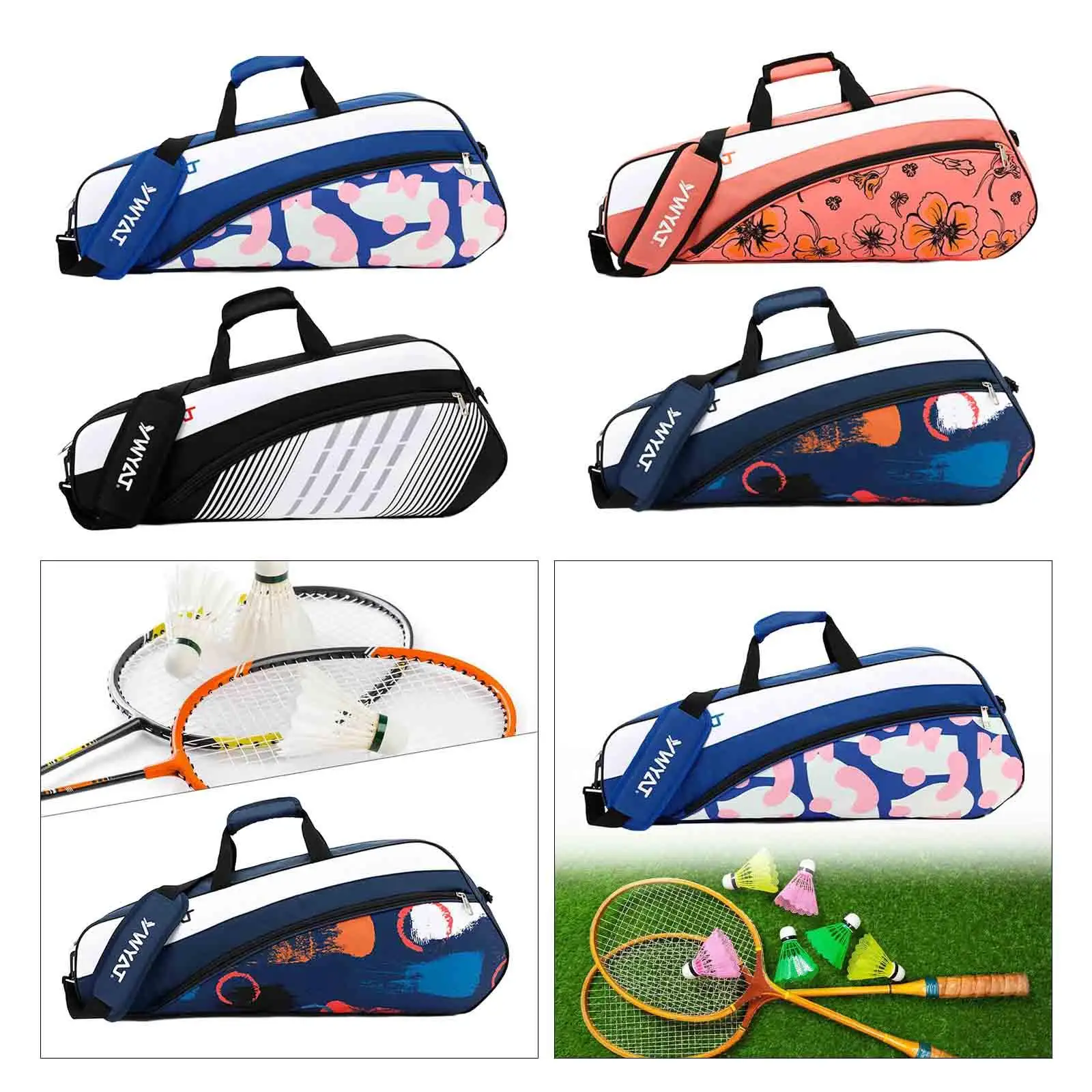 Tennis Racket Bag Tennis Sports Bag for Badminton Enthusiasts Competitions Pickleball Racket Tennis Enthusiasts Tournaments