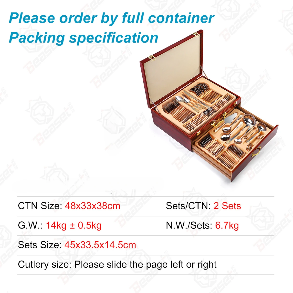 Gold Crown Cutlery Gift Set 6