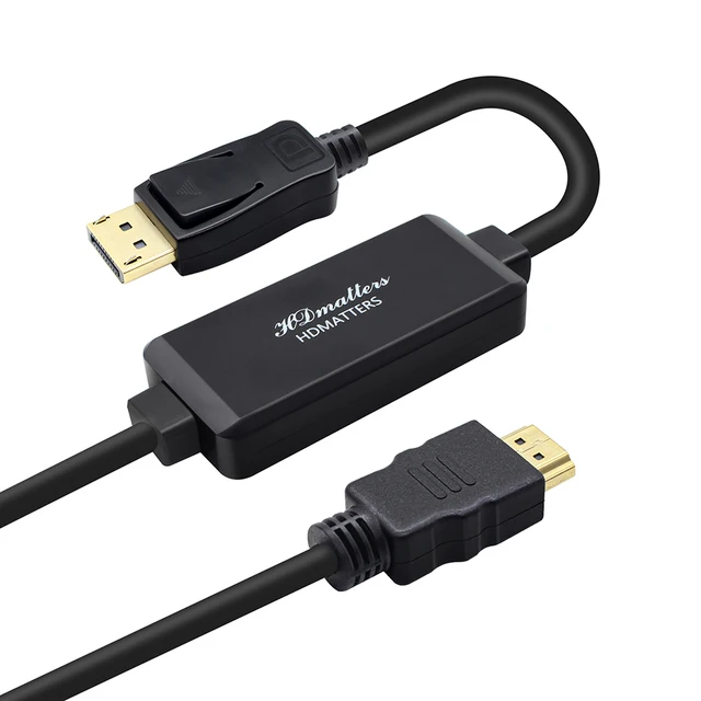8K HDMI 2.1 to Displayport 1.4 cable HDMI to Displayport 144Hz converter  adapter cable HDMI 2.1 in to Displayport 1.4 out