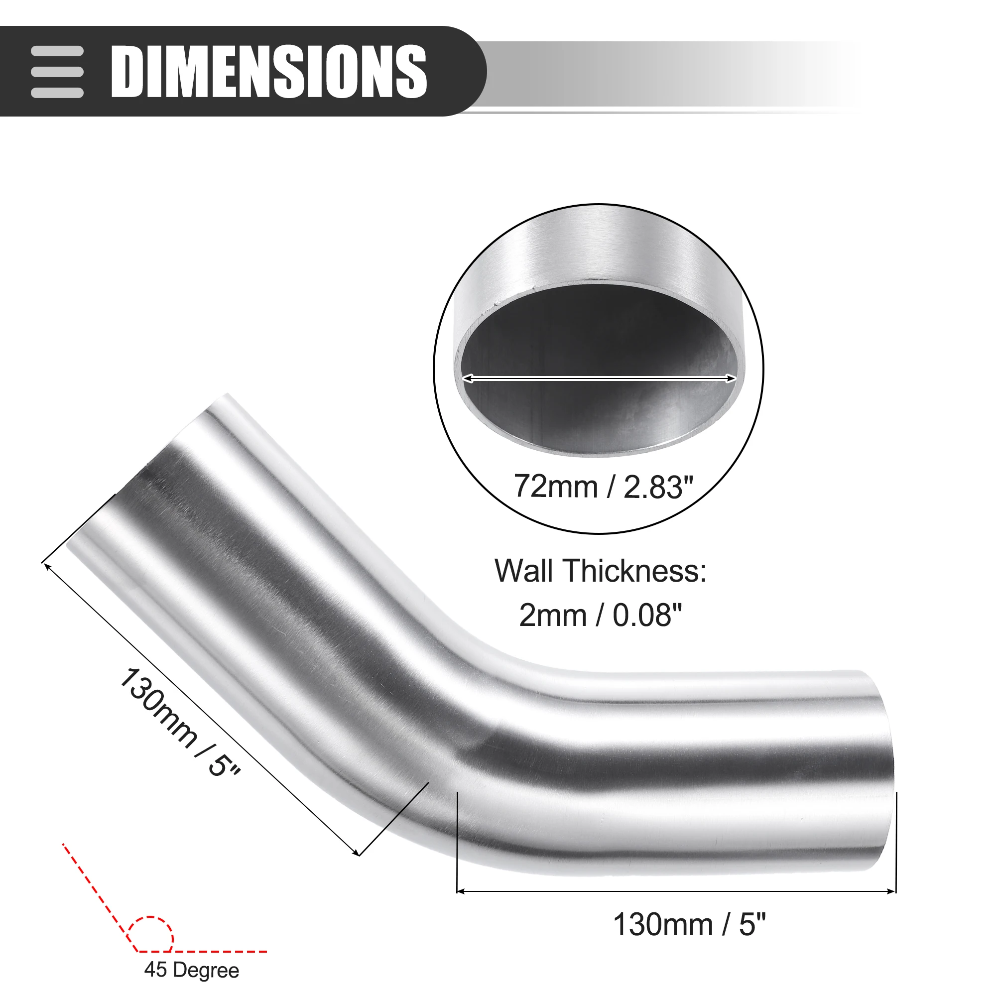 45 Degree 76mm
