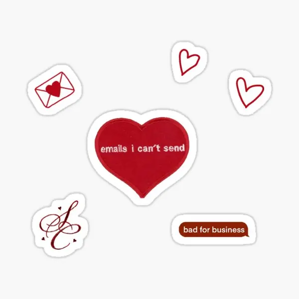 

Emails I Ca Not Send Pack 5PCS Stickers for Cute Funny Print Background Kid Water Bottles Living Room Laptop Bumper Decor Room
