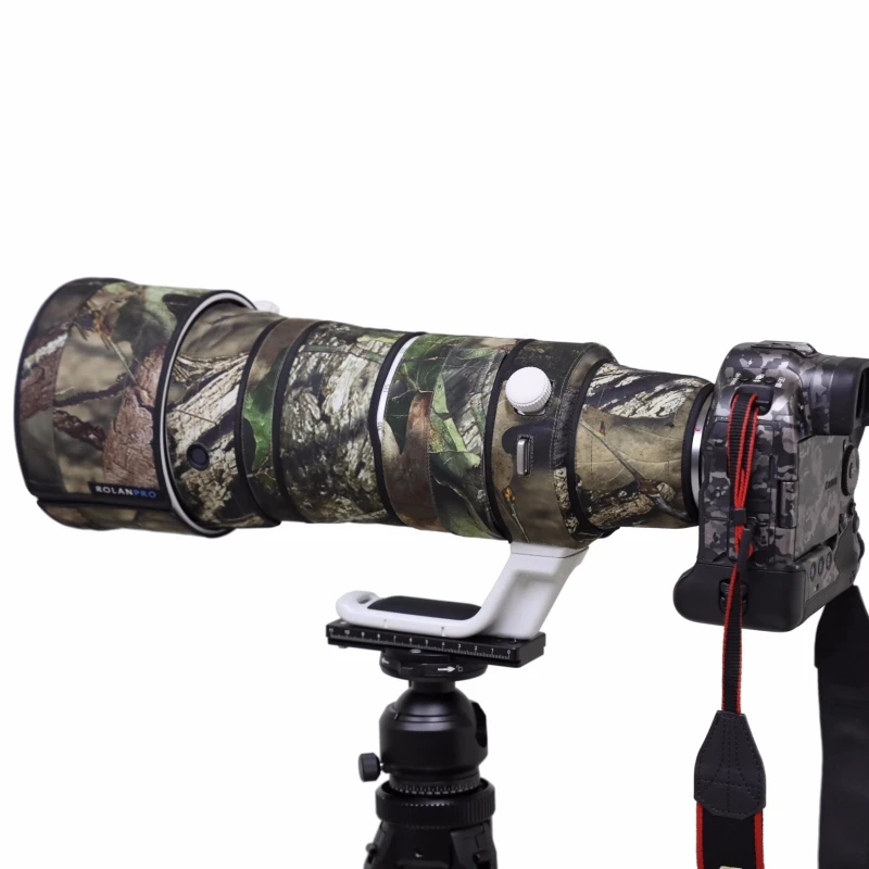 Rolanpro-cabolsa de Lente de Câmera Impermeável para Canon Camuflagem Capa de Chuva Manga Estojo Protetor Rf100300 mm F2.8l is Usm Rf100-300 - Image 2