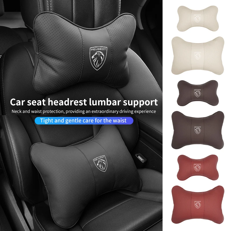 Car Neck Pillow Protective Lumbar Support Breathable Cushion For Peugeot 206 207 208 107 106 205 4008 301 607 108 807 407 508